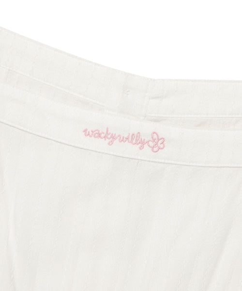 COTTON EYELET BUSTIER DRESS #GISELLE同款! WHITE