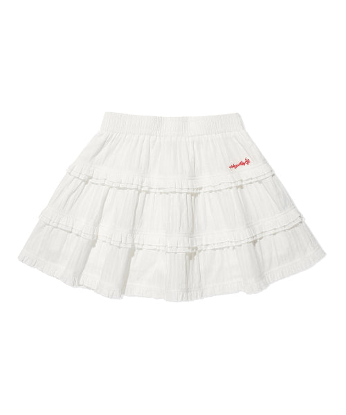 RUFFLE MINI SKIRT #GISELLE同款! - 2 COLORS WHITE