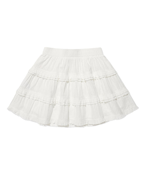 RUFFLE MINI SKIRT #GISELLE同款! - 2 COLORS WHITE