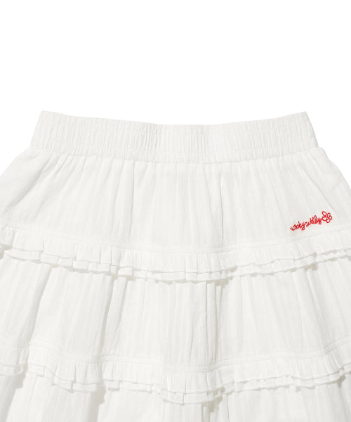 RUFFLE MINI SKIRT #GISELLE同款! - 2 COLORS WHITE