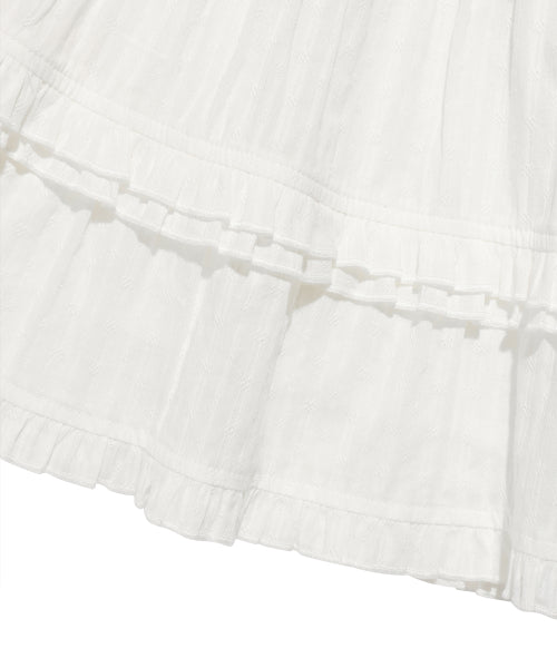 RUFFLE MINI SKIRT #GISELLE同款! - 2 COLORS WHITE