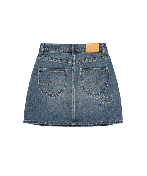 DENIM MINI SKIRT #GISELLE同款! - 2 COLORS BLUE