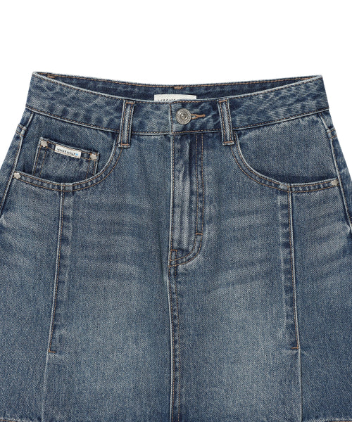 DENIM MINI SKIRT #GISELLE同款! - 2 COLORS BLUE