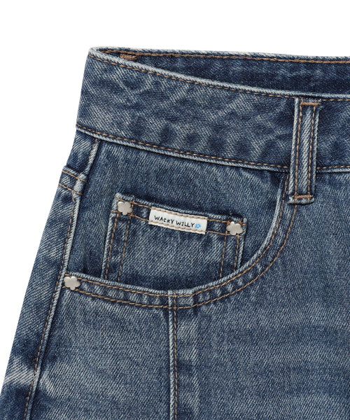 DENIM MINI SKIRT #GISELLE同款! - 2 COLORS BLUE