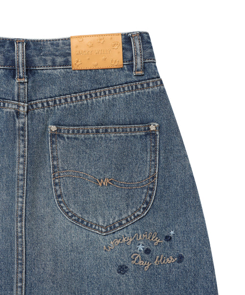 DENIM MINI SKIRT #GISELLE同款! - 2 COLORS BLUE