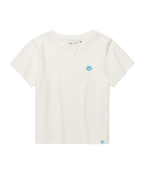 LILY CROP SHORT SLEEVE T-SHIRT #GISELLE同款! - 2 COLORS WHITE