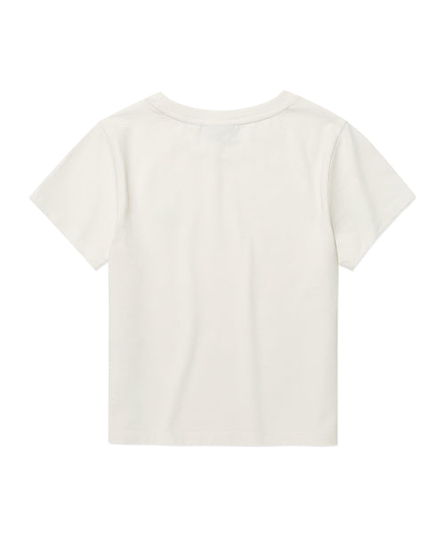 LILY CROP SHORT SLEEVE T-SHIRT #GISELLE同款! - 2 COLORS WHITE