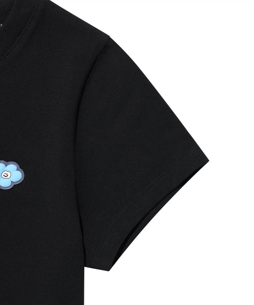 LILY CROP SHORT SLEEVE T-SHIRT #GISELLE同款! - 2 COLORS BLACK