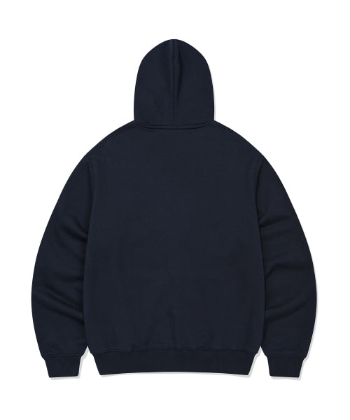 LILY APPLIQUE OVERFIT HOOD ZIP-UP #GISELLE同款! - 2 COLORS NAVY