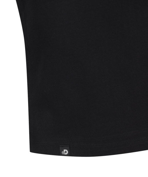 WOMEN FRESHVENT LETTERING SEMI CROP RINGER TEE #NINGNING同款！ - 4 COLORS BLACK