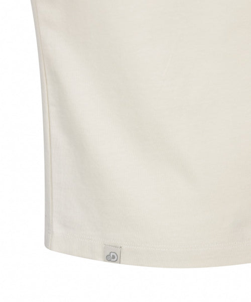WOMEN FRESHVENT LETTERING SEMI CROP RINGER TEE #NINGNING同款！ - 4 COLORS IVORY