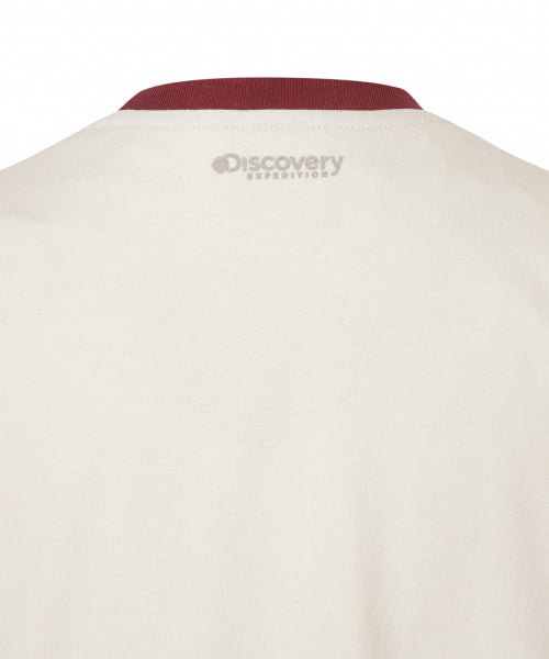 WOMEN FRESHVENT LETTERING SEMI CROP RINGER TEE #NINGNING同款！ - 4 COLORS IVORY
