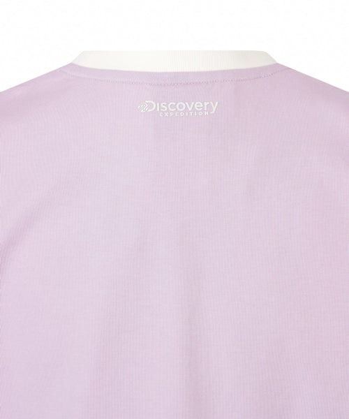 WOMEN FRESHVENT LETTERING SEMI CROP RINGER TEE #NINGNING同款！ - 4 COLORS AS SHOWN