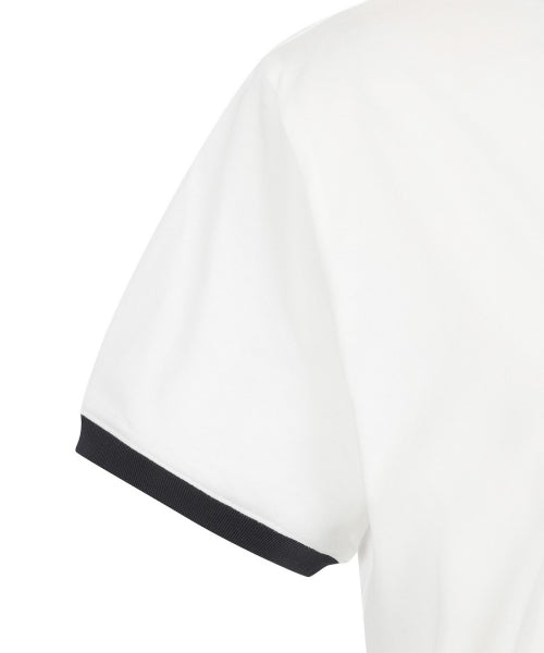 WOMEN FRESHVENT LETTERING SEMI CROP RINGER TEE #NINGNING同款！ - 4 COLORS WHITE
