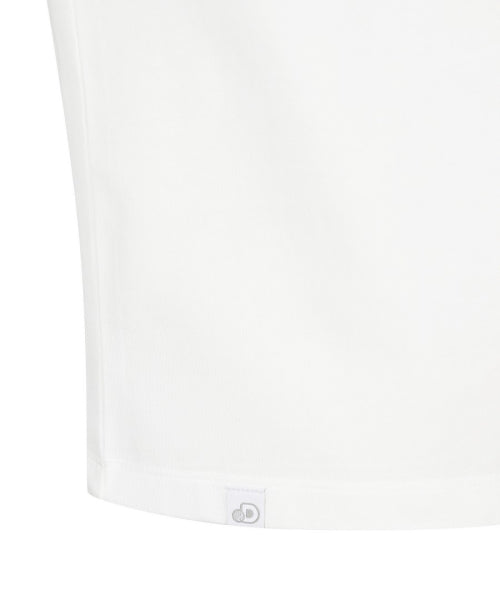 WOMEN FRESHVENT LETTERING SEMI CROP RINGER TEE #NINGNING同款！ - 4 COLORS WHITE