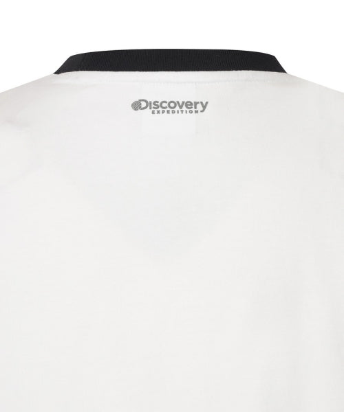 WOMEN FRESHVENT LETTERING SEMI CROP RINGER TEE #NINGNING同款！ - 4 COLORS WHITE