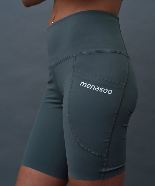 LINE 5 LEGGINGS SHORTS - 3 COLORS BLACK
