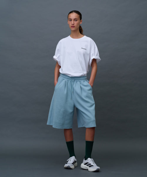 WAFFLE SWEAT TRAINING BERMUDA PANTS - 3 COLORS MELANGE GREY