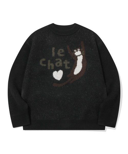LE CHAT PULLOVER KNIT - 2 COLORS BLACK