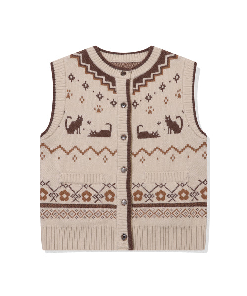 CAT KNIT - 2 COLORS BEIGE