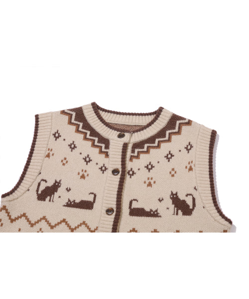 CAT KNIT - 2 COLORS BEIGE