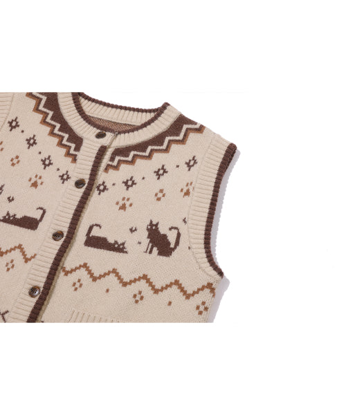 CAT KNIT - 2 COLORS BEIGE