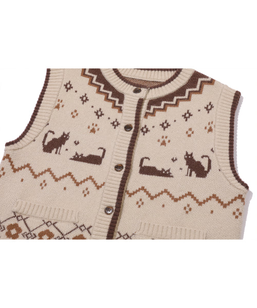 CAT KNIT - 2 COLORS BEIGE