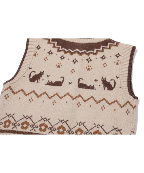 CAT KNIT - 2 COLORS BEIGE