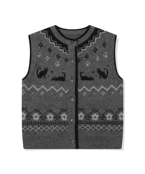 CAT KNIT - 2 COLORS CHARCOAL