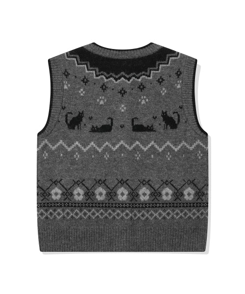 CAT KNIT - 2 COLORS CHARCOAL