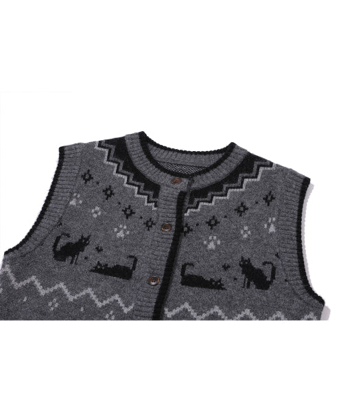 CAT KNIT - 2 COLORS CHARCOAL