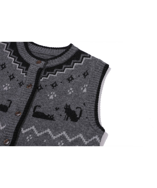 CAT KNIT - 2 COLORS CHARCOAL