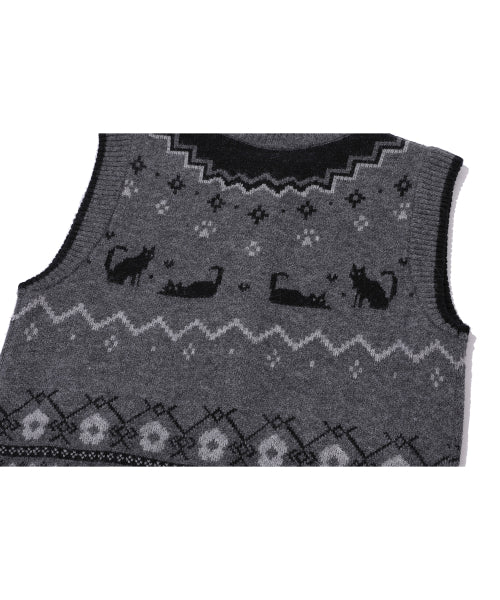 CAT KNIT - 2 COLORS CHARCOAL