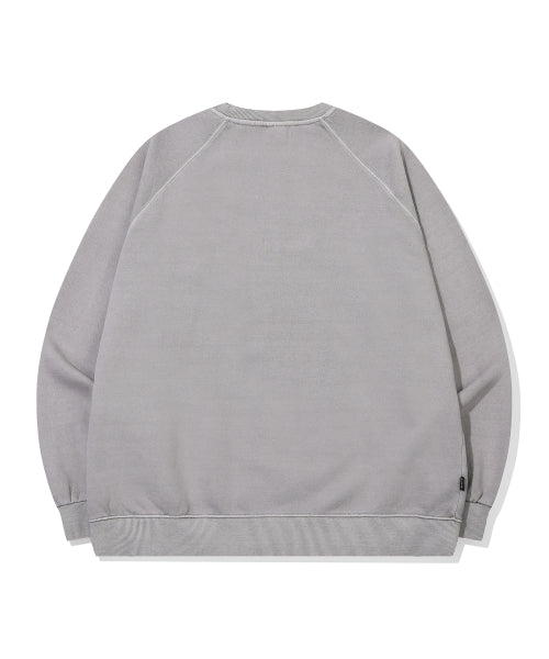 BUNNY BUNNY RAGLAN PIGMENT SWEATSHIRT GHOST GREY