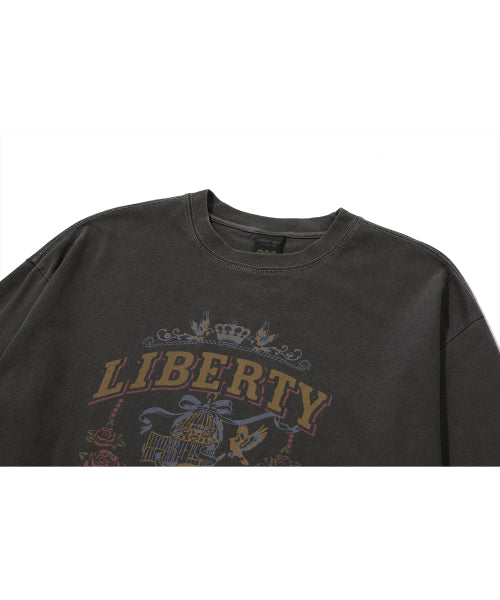 TEE LAYERED PIGMENT LONG SLEEVE - 2 COLORS BLACK