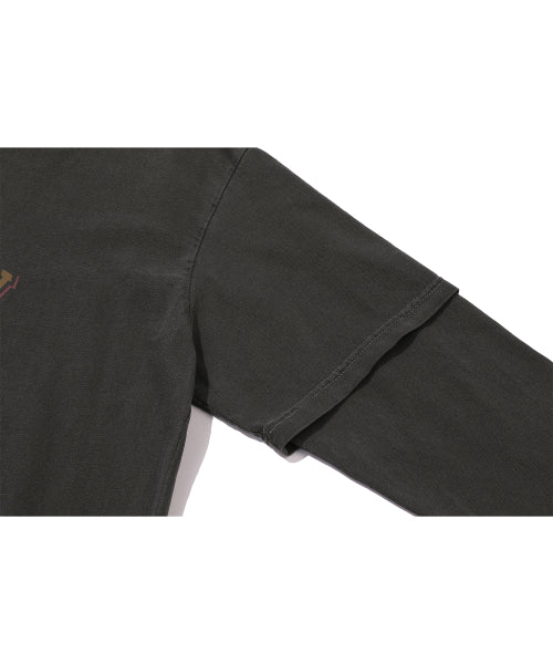 TEE LAYERED PIGMENT LONG SLEEVE - 2 COLORS BLACK