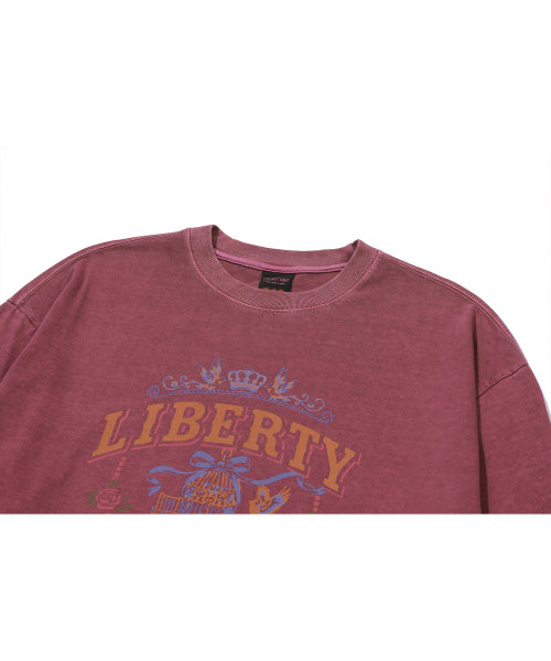 TEE LAYERED PIGMENT LONG SLEEVE - 2 COLORS PINK