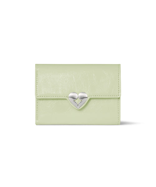 HEARTY FLAP WALLET PISTACHIO - 3 COLORS AS SHOWN