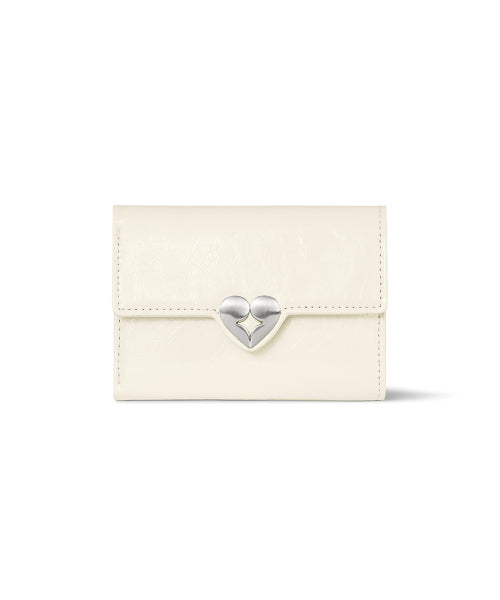 HEARTY FLAP WALLET VANILLA AS SHOWN