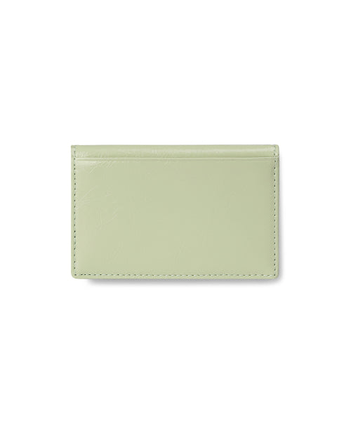 CRINKLE SOFT CARD CASE PISTACHIO AS SHOWN