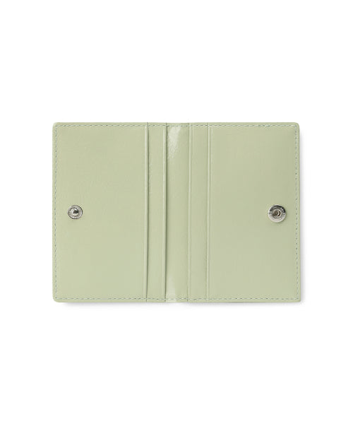 CRINKLE SOFT CARD CASE PISTACHIO AS SHOWN
