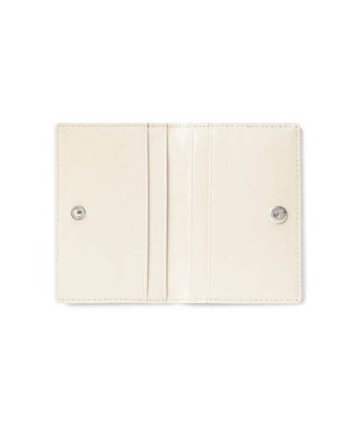 CRINKLE SOFT CARD CASE VANILLA AS SHOWN