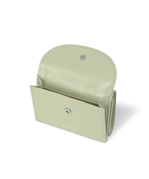 CRINKLE HALFMOON MINI WALLET PISTACHIO AS SHOWN