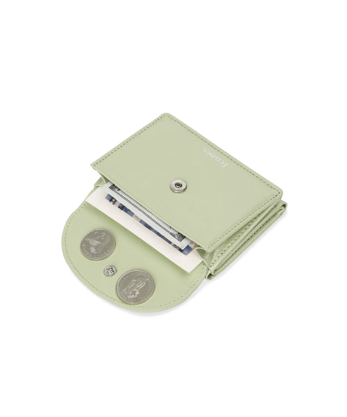 CRINKLE HALFMOON MINI WALLET PISTACHIO AS SHOWN
