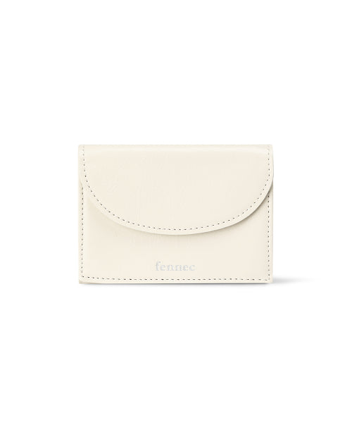 CRINKLE HALFMOON MINI WALLET VANILLA AS SHOWN