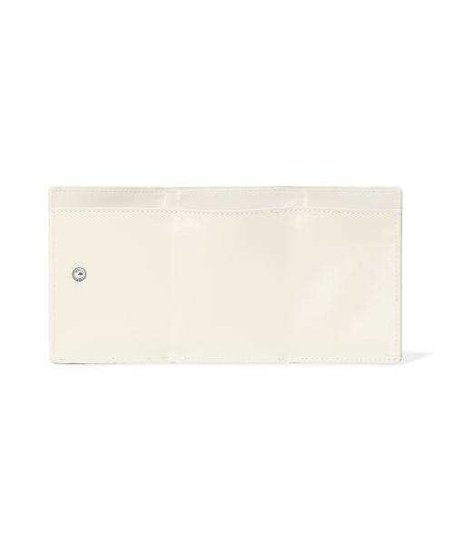 CRINKLE HALFMOON MINI WALLET VANILLA AS SHOWN