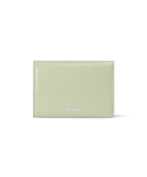 CRINKLE TRIANGLE TRIPLE WALLET PISTACHIO AS SHOWN