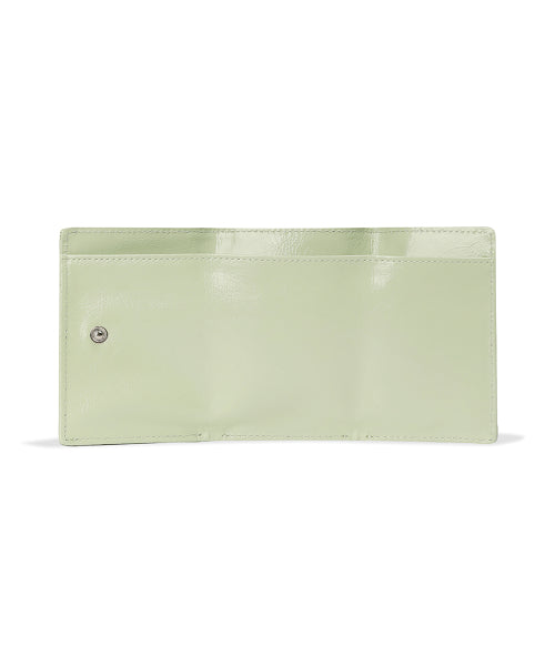 CRINKLE TRIANGLE TRIPLE WALLET PISTACHIO AS SHOWN