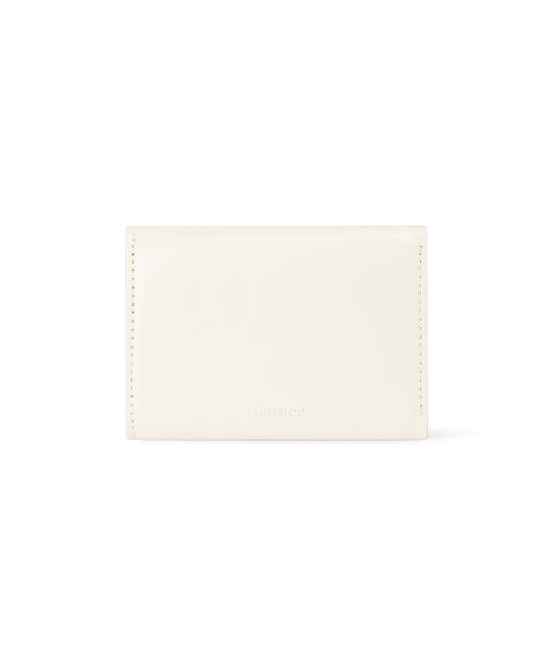 CRINKLE TRIANGLE TRIPLE WALLET VANILLA AS SHOWN