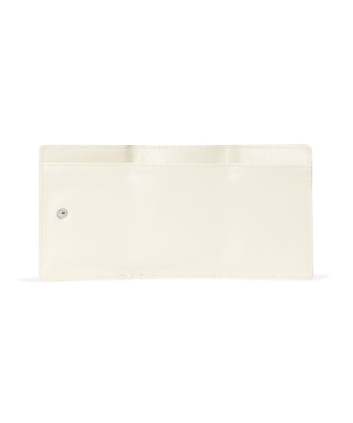CRINKLE TRIANGLE TRIPLE WALLET VANILLA AS SHOWN